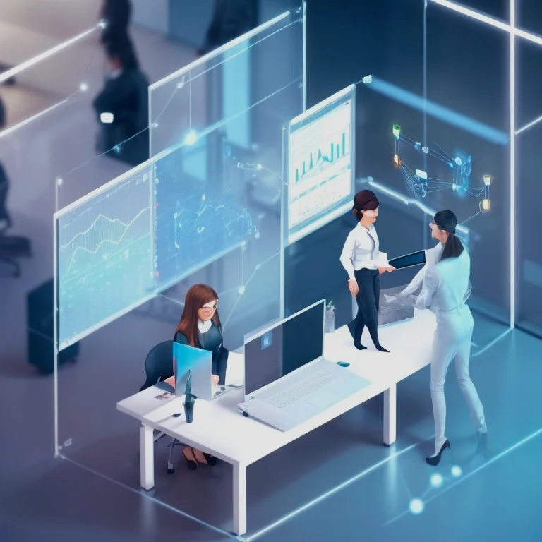 Equipo de expertos en IA de Logicora trabajando en proyectos